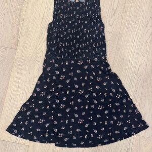 LOFT Black Floral Dress